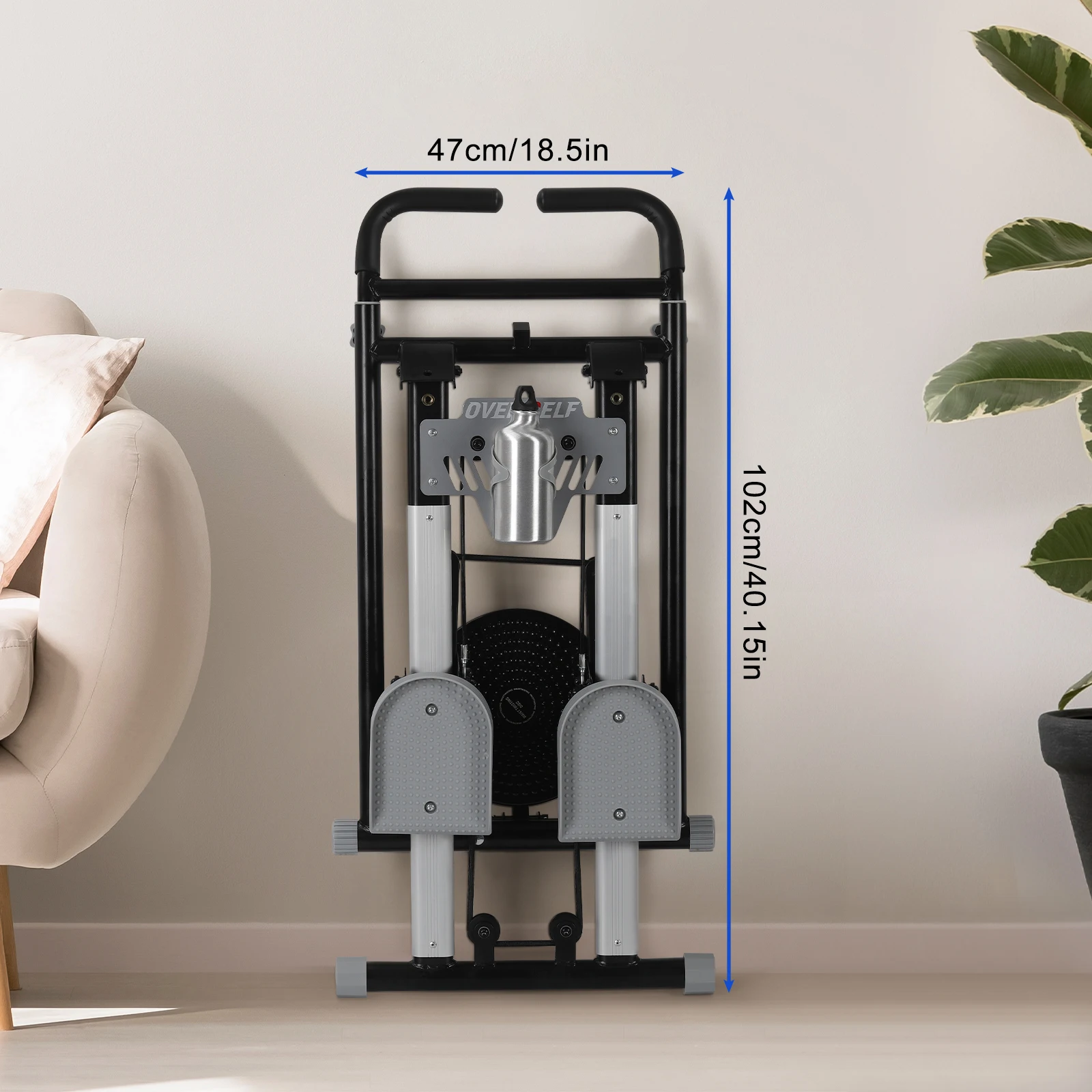 ستيبر متسلق الدرج العمودي لصالة الألعاب الرياضية المنزلية - تمرين كامل الجسم، قابل للطي مدمج، آلة تمارين القلب