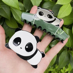 New Design Chinese Black White Panda Bamboo Acrylic Hair Clip Claw For Women Elegant Animal Hairpin Hair Accessories Gifts