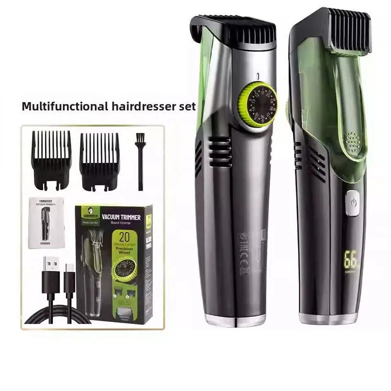 Mijia Youpin Professional Beard Trimmer Vacuum Hair Clipper Cordless Rechargeable Shaver for Men Mustache Sideburns Grooming Kit