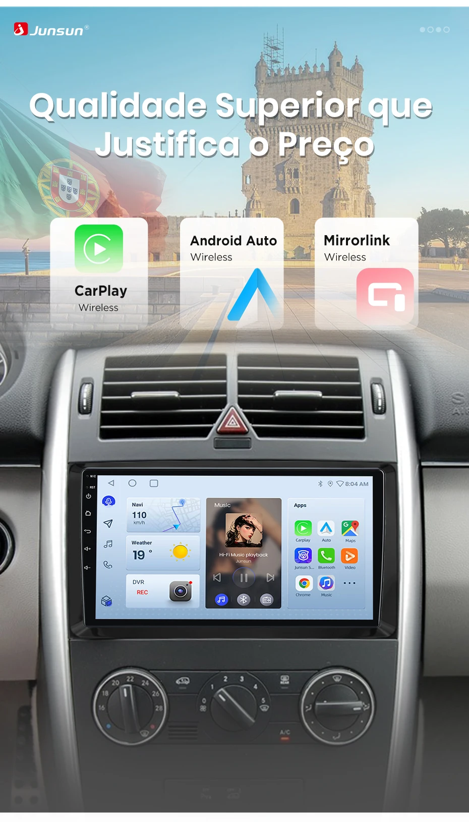 Junsun 8-Kern Radio Carplay Android Auto Autoradio für Mercedes Benz W169 W245 B200 W906 Sprinter W639 Vito GPS Multimedia – Detail 5