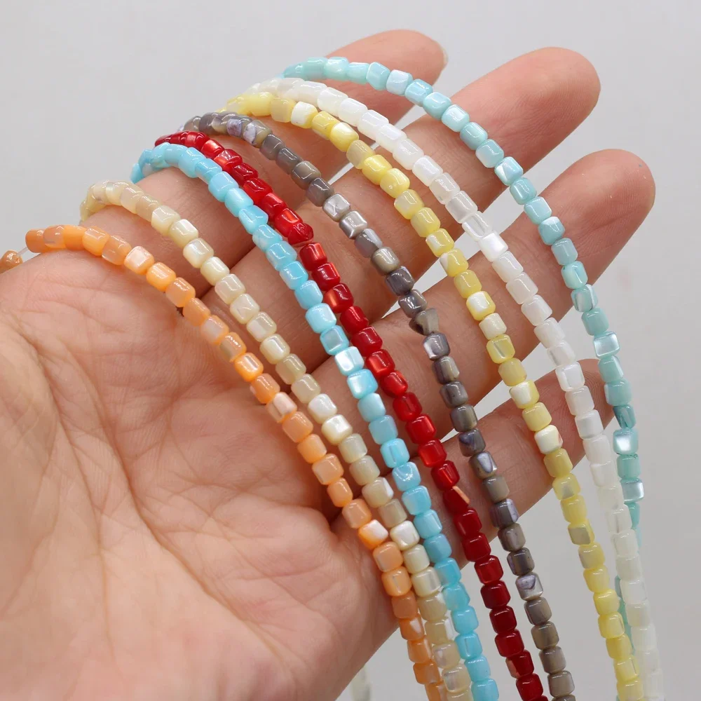 Perline multicolori di conchiglia di mare in pietra naturale possono essere utilizzate per bracciali, collane, orecchini fai da te, creazione di