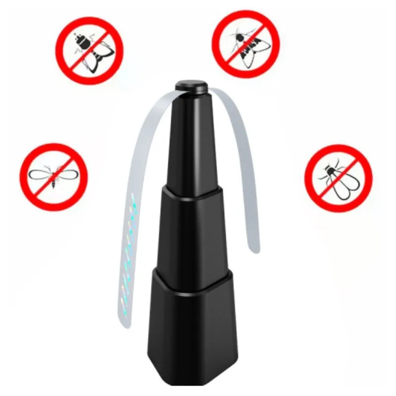 InsectT Repelling Bug Fan Fly Deterrent Stretchable Smaller Indoor Outdoor Table Use Holographic Blade Battery Powered Fly Fan