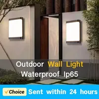 Modern Outdoor LED Wall Lamp Waterproof IP65 Garden Aisle Balcony Entryway Wall Sconce Home Decoratioan Light Fixture Luster