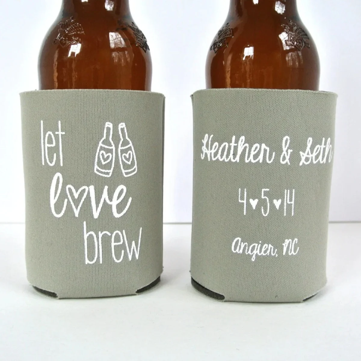 

10/20/30 шт. свадебные сувениры - персонализированные охладители свадебных банок Let Love Brew, сувениры для приема гостей, короткие держатели, пиво I