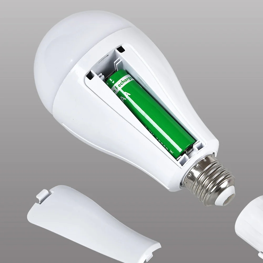 LED Emergency Bulb Charging Chip AC85-265V 1*18650 Lithium Battery No Flickering Power Failure Home Emergency Light