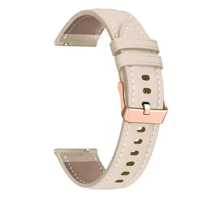Leather Smart Watch Strap For HUAWEI WATCH GT 4 41mm/Garmin Venu 3S/Venu 2S Wristbands Rose Gold Buckle 18mm Bracelet Wristband image 4