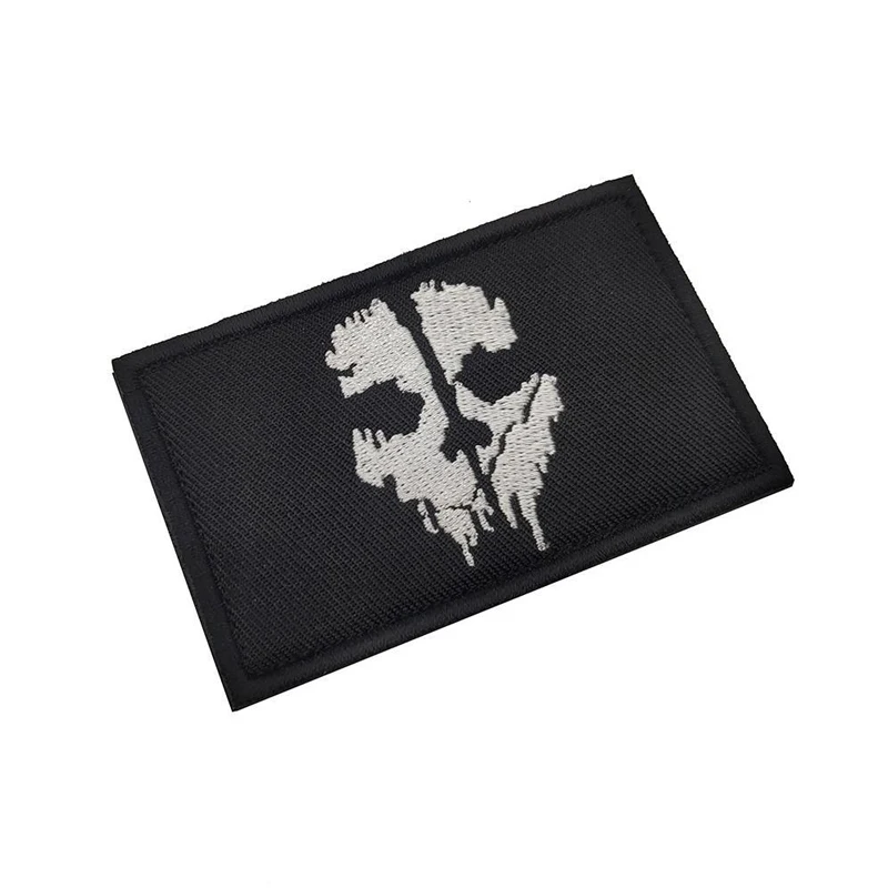 Call Of Duty Patch Iron On Patches For Clothing Ghost Mask Embroidery Patches On Clothes Military Morale Tactical Badge Stickers