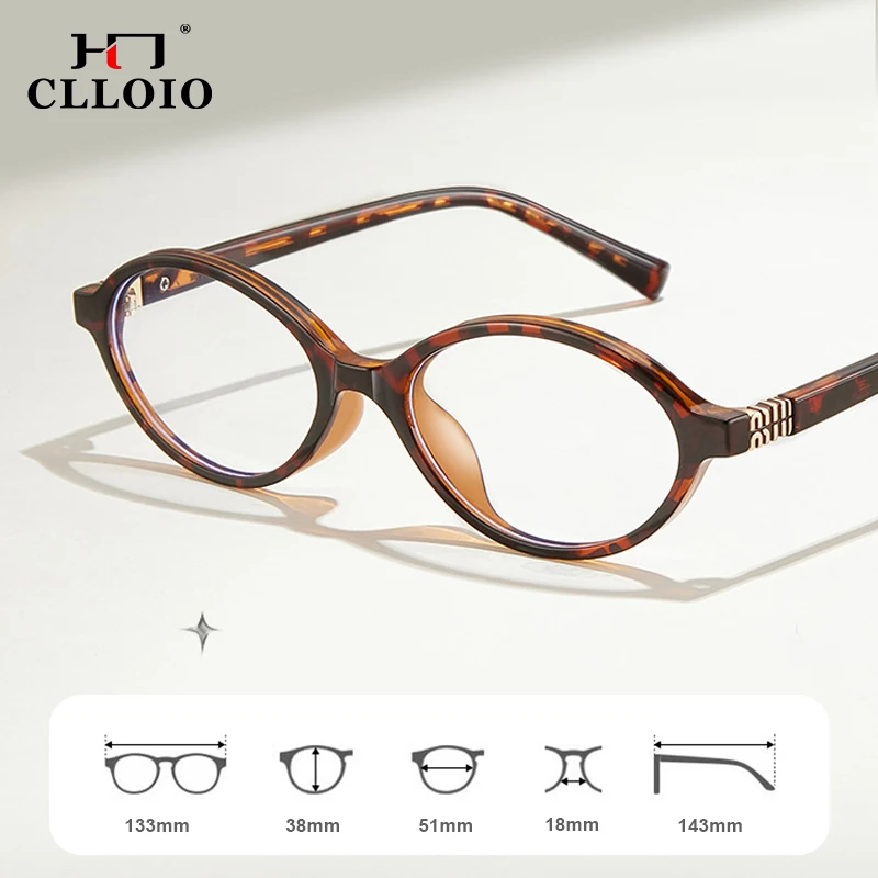 CLLOIO Hot Selling Retro Prescription Reading Glasses Women Oval Small Frame Photochromic Glasses Myopia Polarized Sunglasses