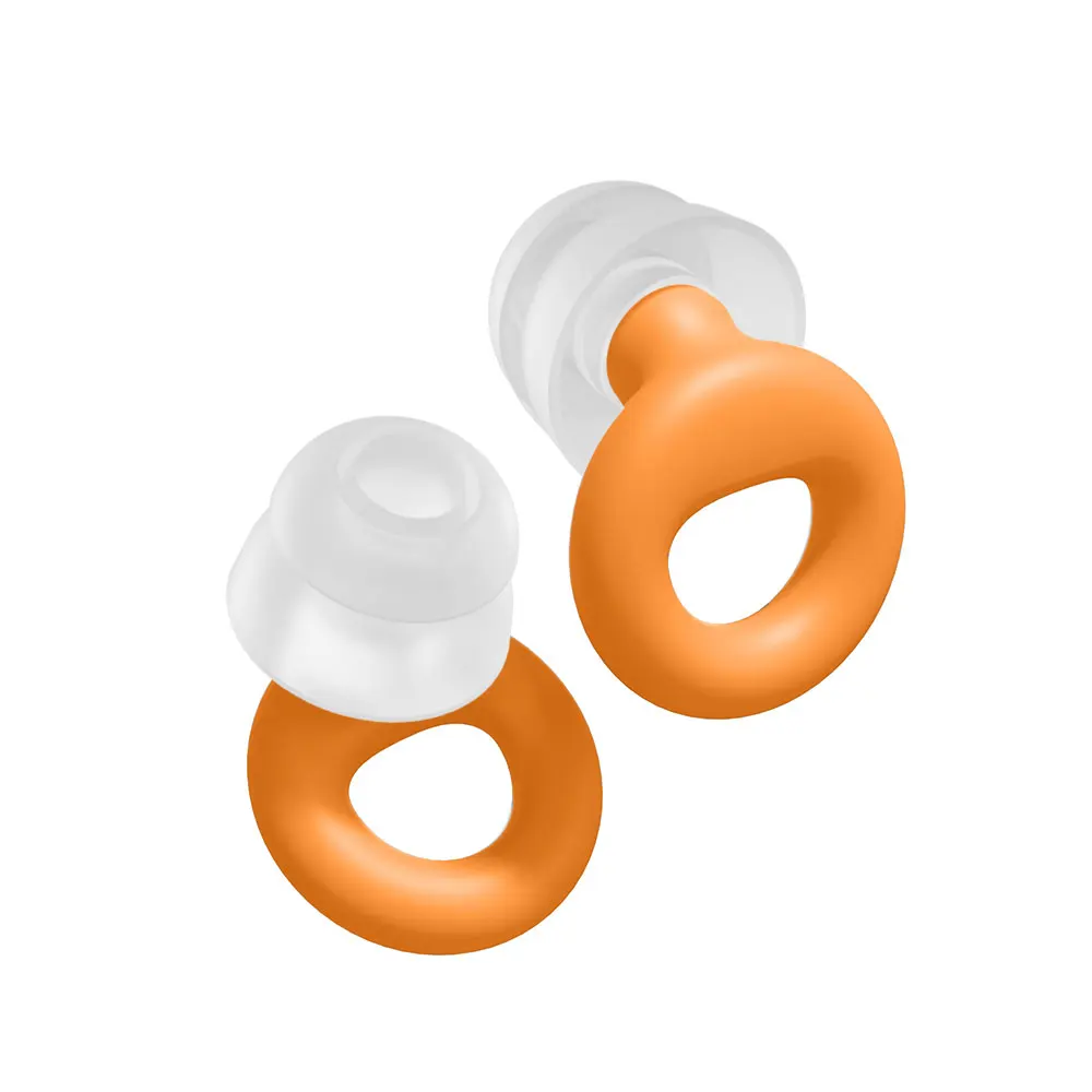 Silicone Double-Layer Earplugs with Lanyard Water Adventure Earplug Prevents Loss Ideal for Swimming And Water Activities