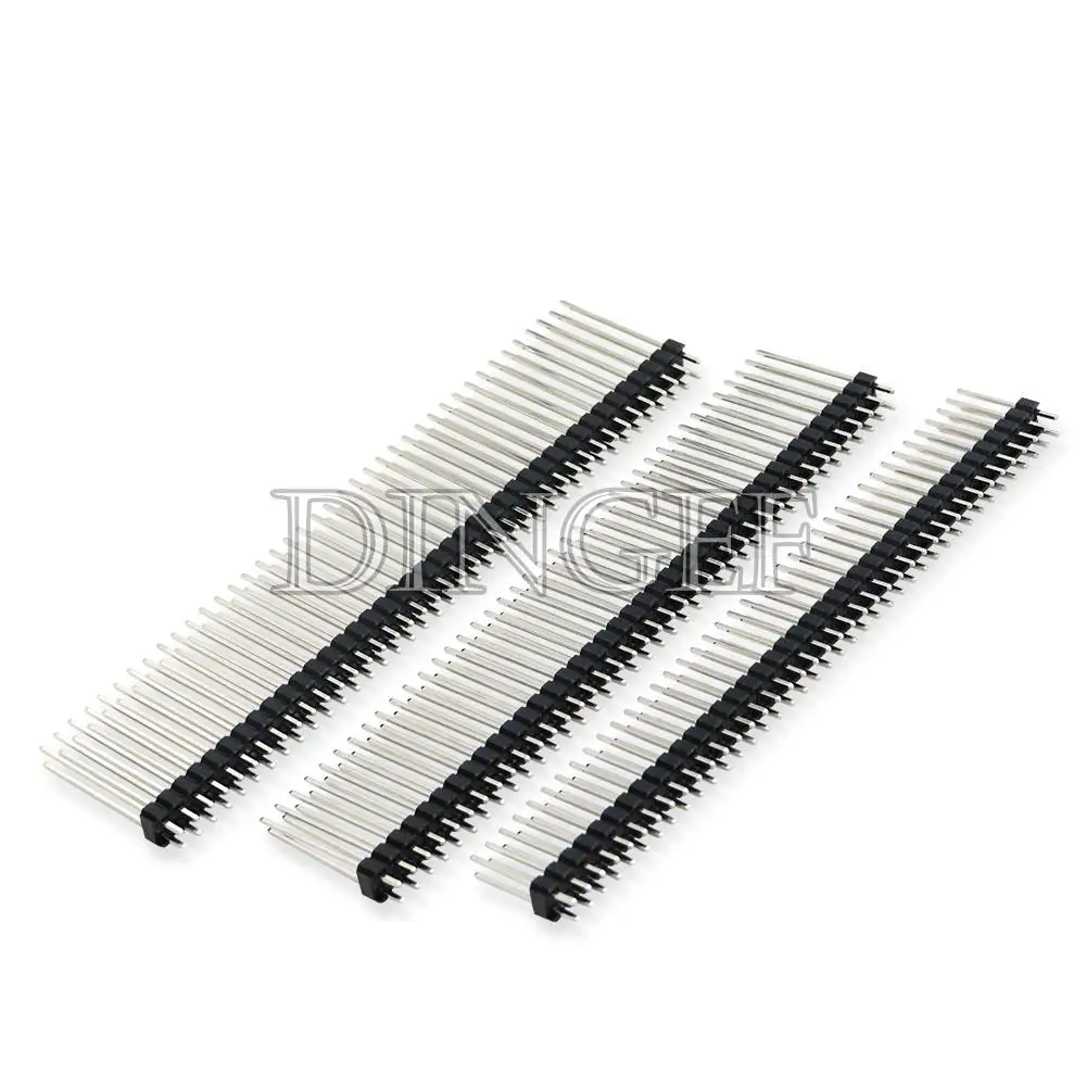 5PCS 40PIN 2.54mm Single Row Male Connector PCB Board Pin Header Long 15MM 17MM 19MM 21MM 23MM 25MM Strip Pinheader 40P