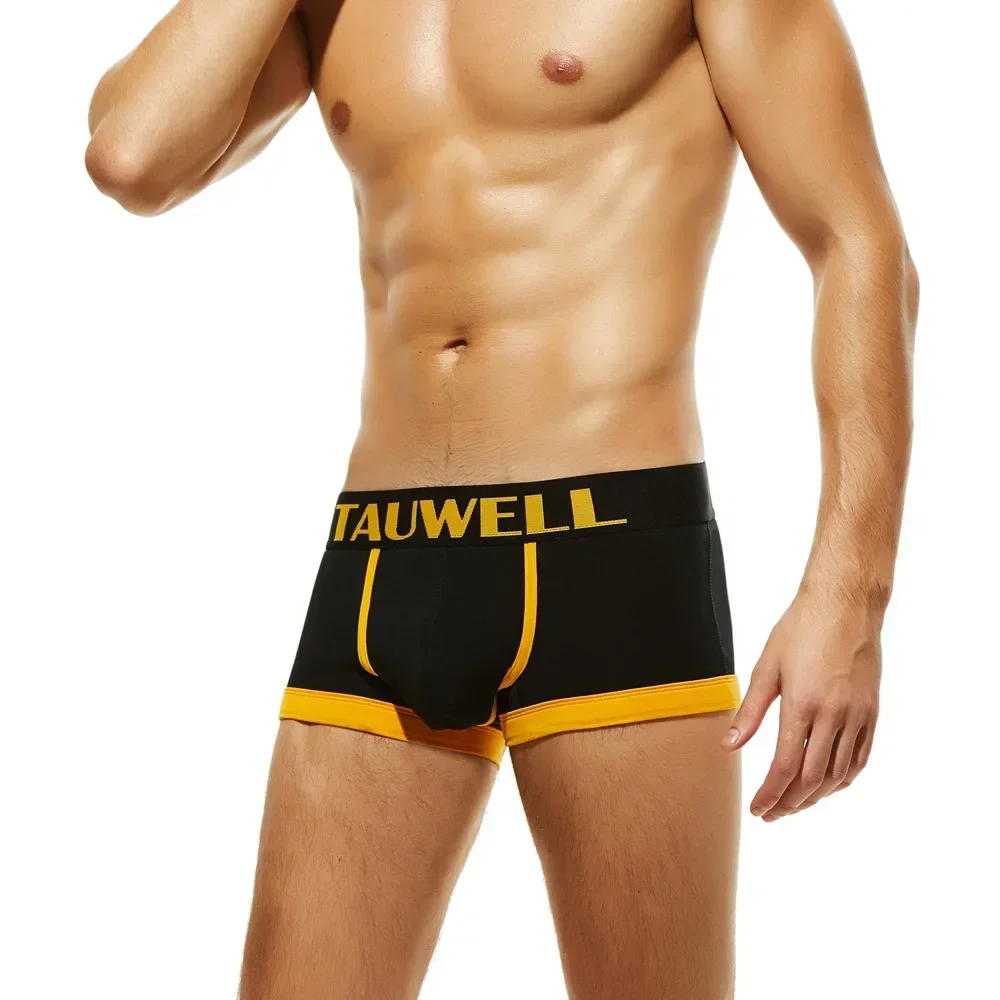 Sexy Herren-Unterwäsche, hautfreundliche Baumwolle, atmungsaktiv, bequem, schweißabsorbierend, Sport-Boxershorts, Jugend, niedrige Taille, U-konvexer Beutel, Kofferraum