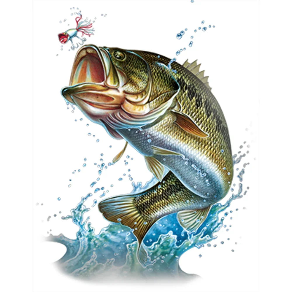 

BIG MOUTH ACTION BASS FISH ON- FISHING Premium Cotton Short Sleeve O-Neck Mens Tshirt S-3XL