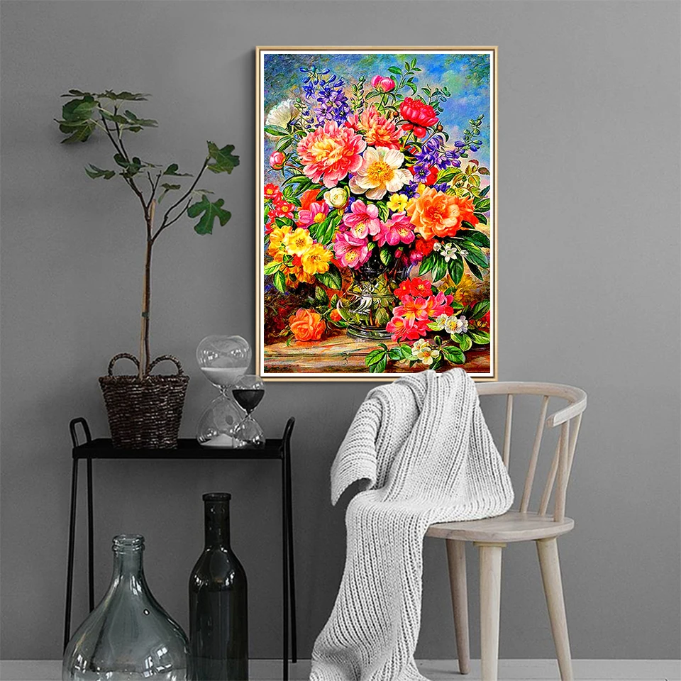 AB 90 Colors Diamond Painting DIY 5D Flower Cross Stitch Picture Full Square/Round Mosaic Embroidery Handmade Hobby Gift Hobby