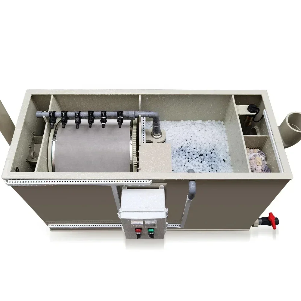 30-50 cubic meters of landscape pool aquaculture fish farm water treatment rotary drum filter for koi pond Hot sales
