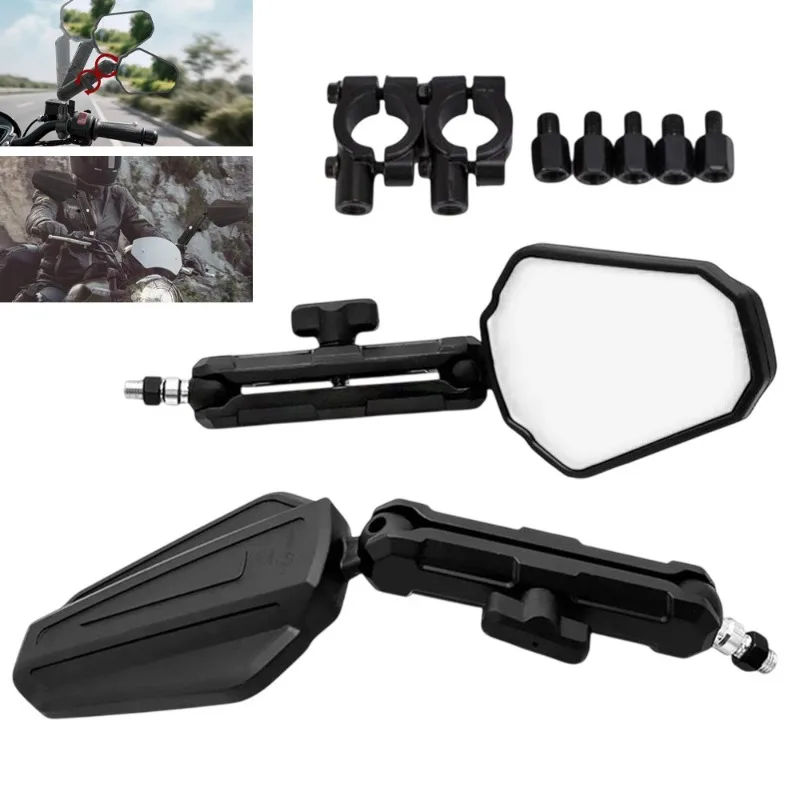 

2 складных зеркала заднего вида для мотоциклов ADV, приключенческие зеркала для UTV/ATV