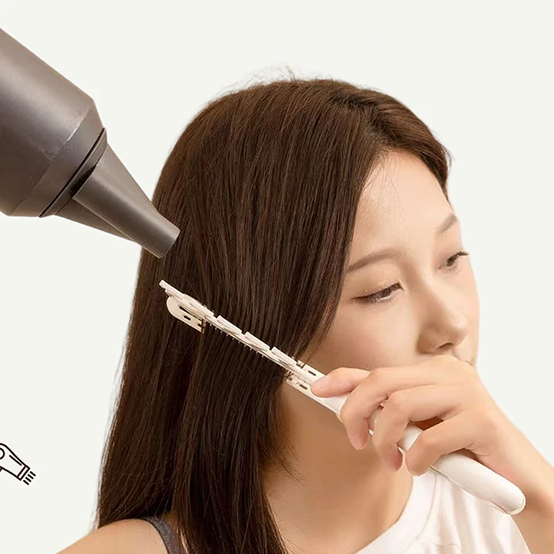 2-In-1 Relaxing Elastic Massage Comb Portable Hollow Hair Combs Scalp Massage Brush Salon Styling Tools Solid Color Hair Brush