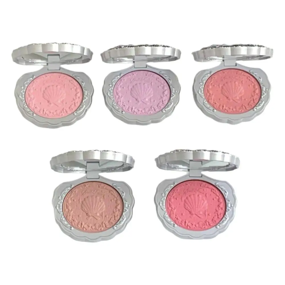 Shell's Jewel Zijde Satijn Blush Langdurige Fluwelen Afwerking Lichtgewicht Gezicht Wang Make-up Matte Blusher Poeder Gezichtscosmetica