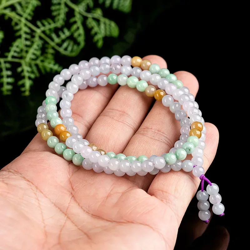 

Burmese Jade Beaded Bracalet Designer Luxury Gifts Amulets Rosary Jewelry Gift Charms Necklace Natural Charm Talismans