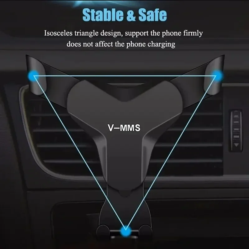 Mobile Phone Stand Gravity Y Bracket Car Holder Auto Air Vent Mount Clip Bracket for GPS Support Smartphone Holder image 2