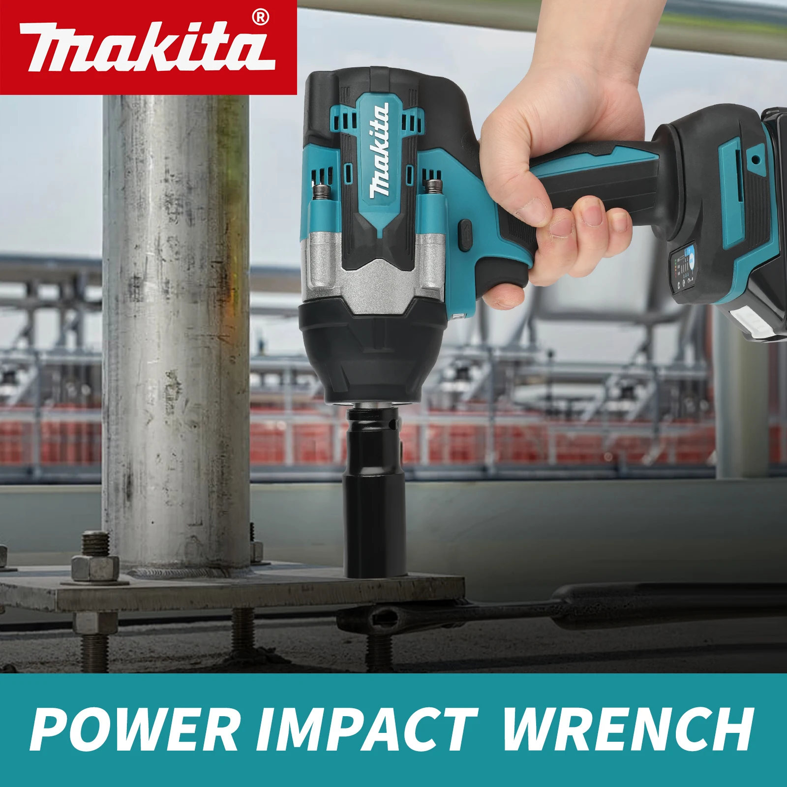 Makita DTW700 Brushless Electric Impact Wrench Cordless Electric Wrench 1/2 inch for Makita 18V Battery Screwdriver Power Tools - view 6