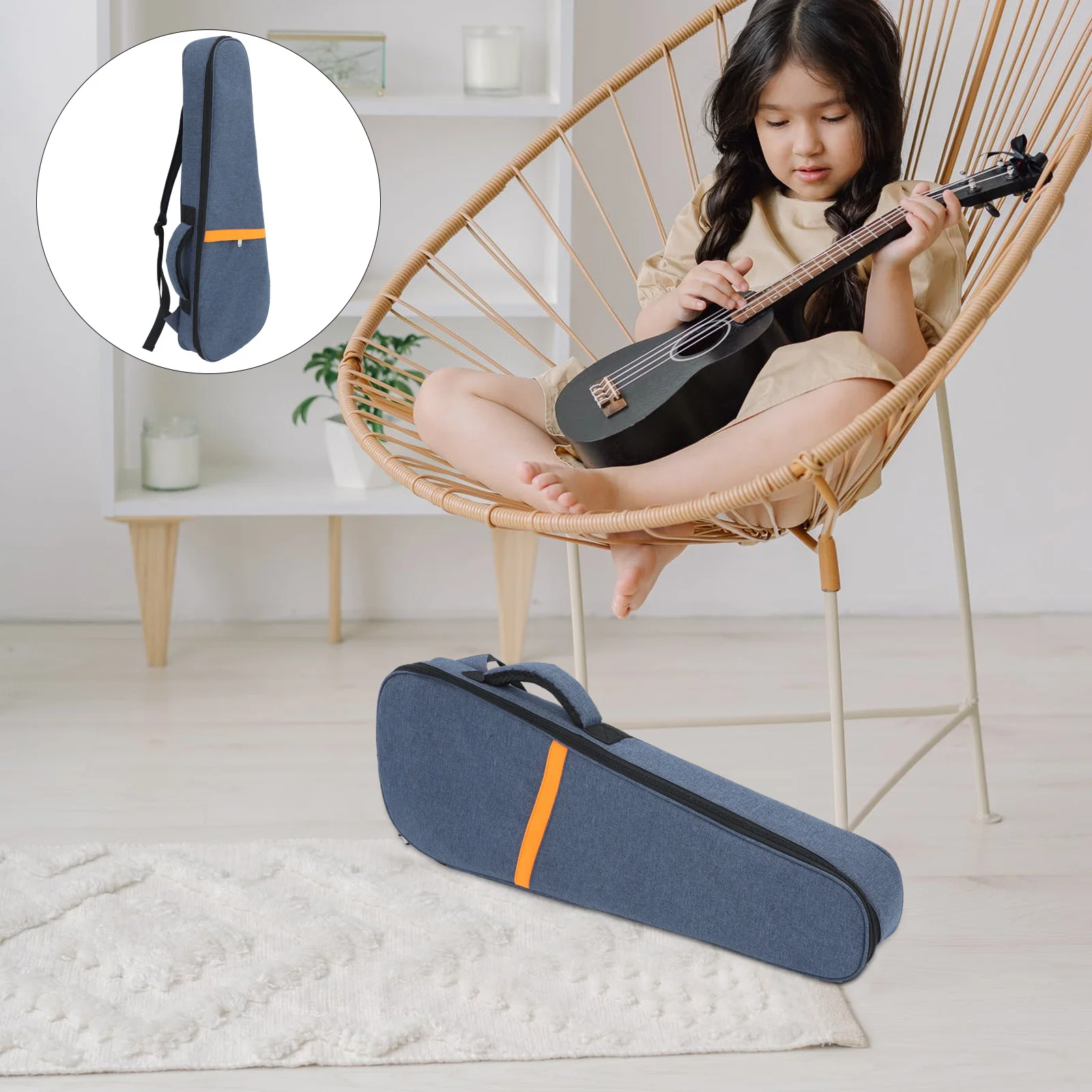 

Ukulele Case Oxford Cloth 26 Inch Thickened Backpack Protective Carrying Bag Lightweight Ukulele Storage Organizer for Musicians