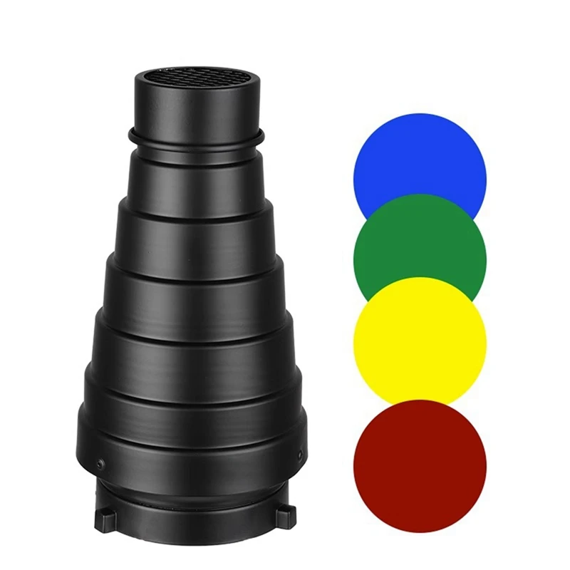 Mount Large Flash Snoot Photography Studio Flash Light Fittings Accessories For Godox S-Type DE300 SK400 II