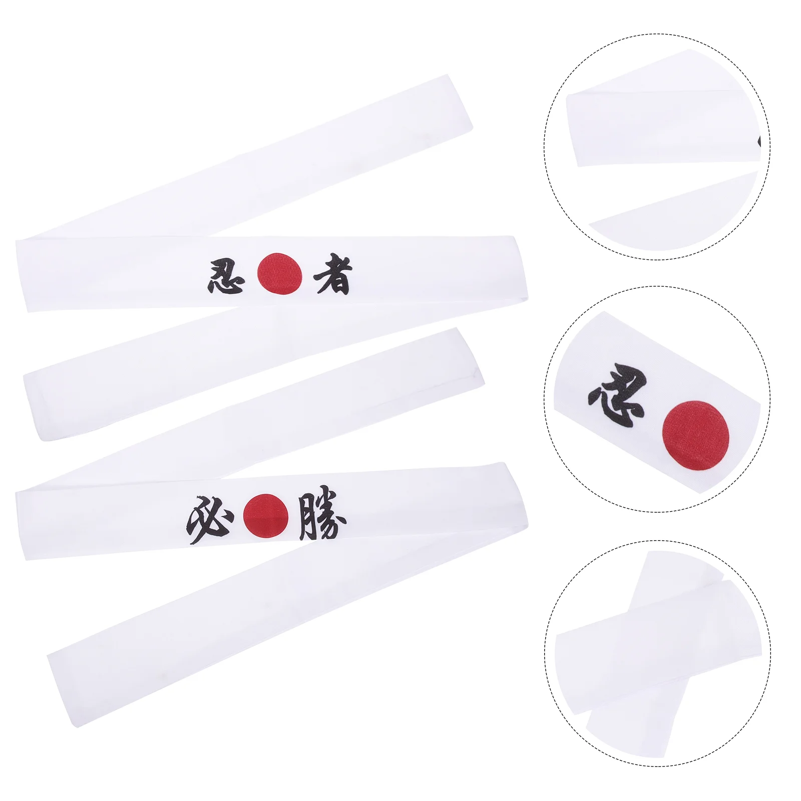 

2 Pcs Turban for Men Ninja Headband Japan Tie Chef Costume Household Japanese Cotton Karate White Accessory Man