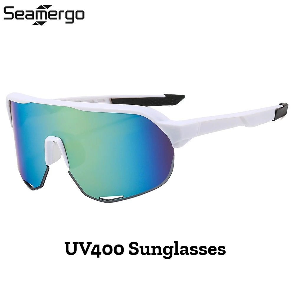 

SEAMERGO Men's and Women's Outdoor Riding Sports Sunglasses Large Frame Design UV Protection Sports Color Lens Sunglasses