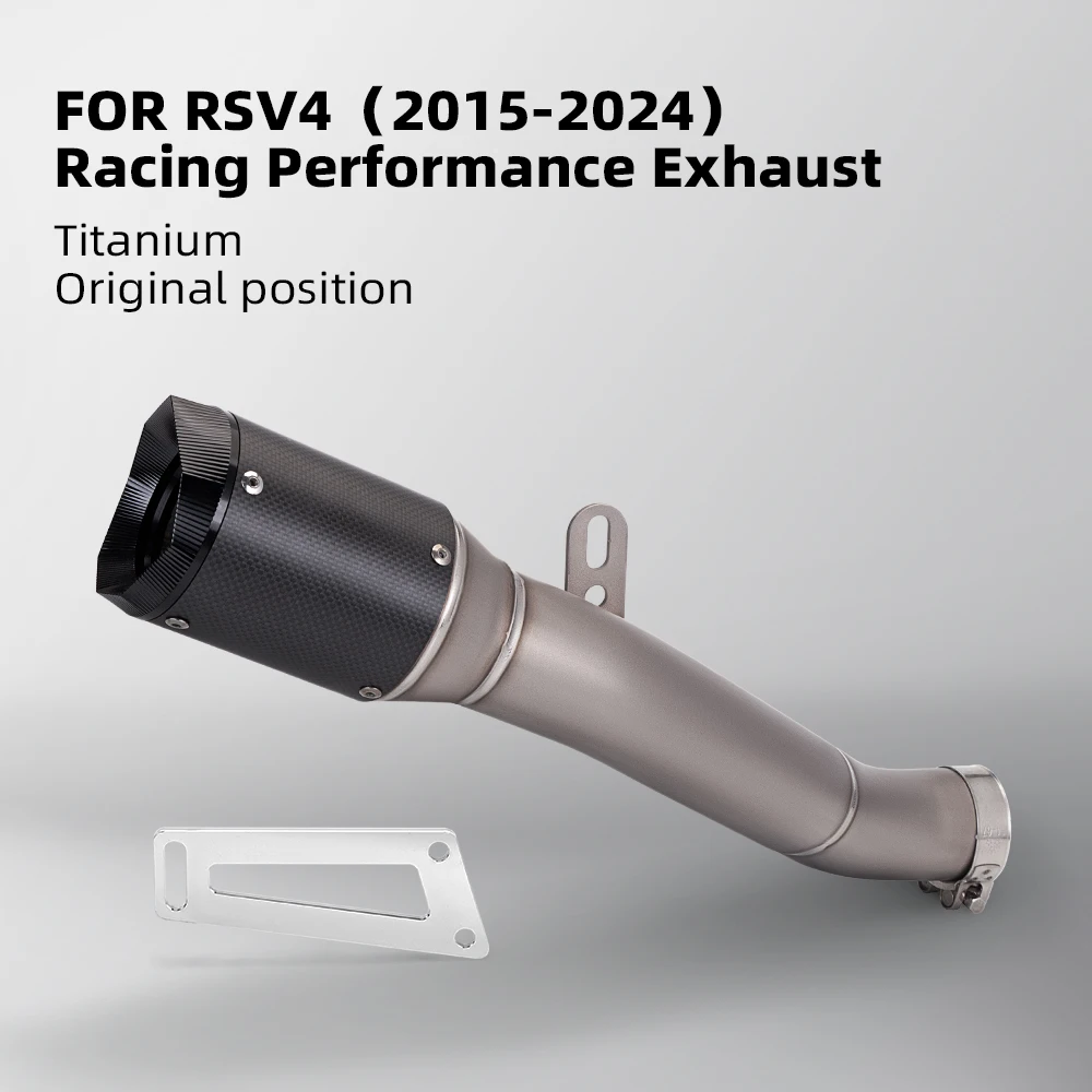 

Suitable for RSV4 titanium alloy carbon fiber exhaust muffler Slip On Line (SS) integrated tail muffler 2015-2024