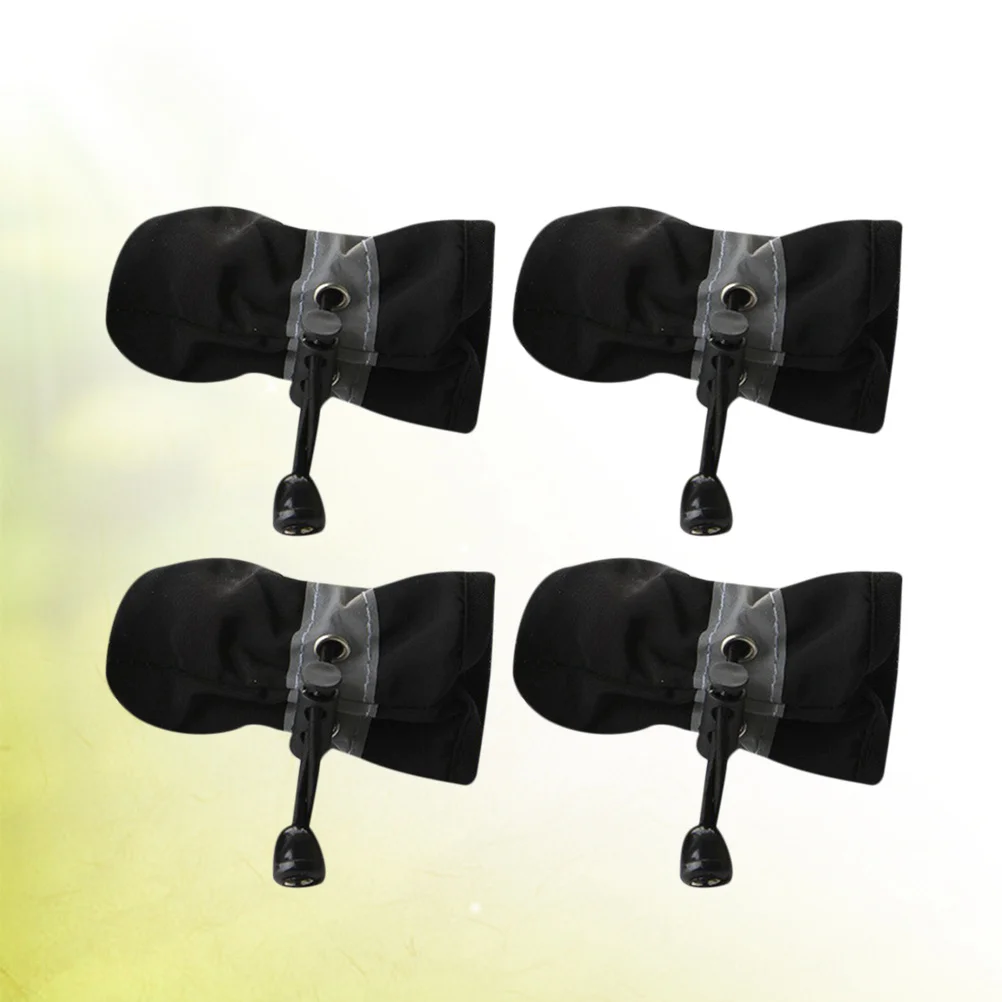 

4Pcs Dog Rain Shoes Pet Boots Waterproof Anti-Slip Soles Running Shoes for Dogs Outdoor Black Size 6 Dog Boots