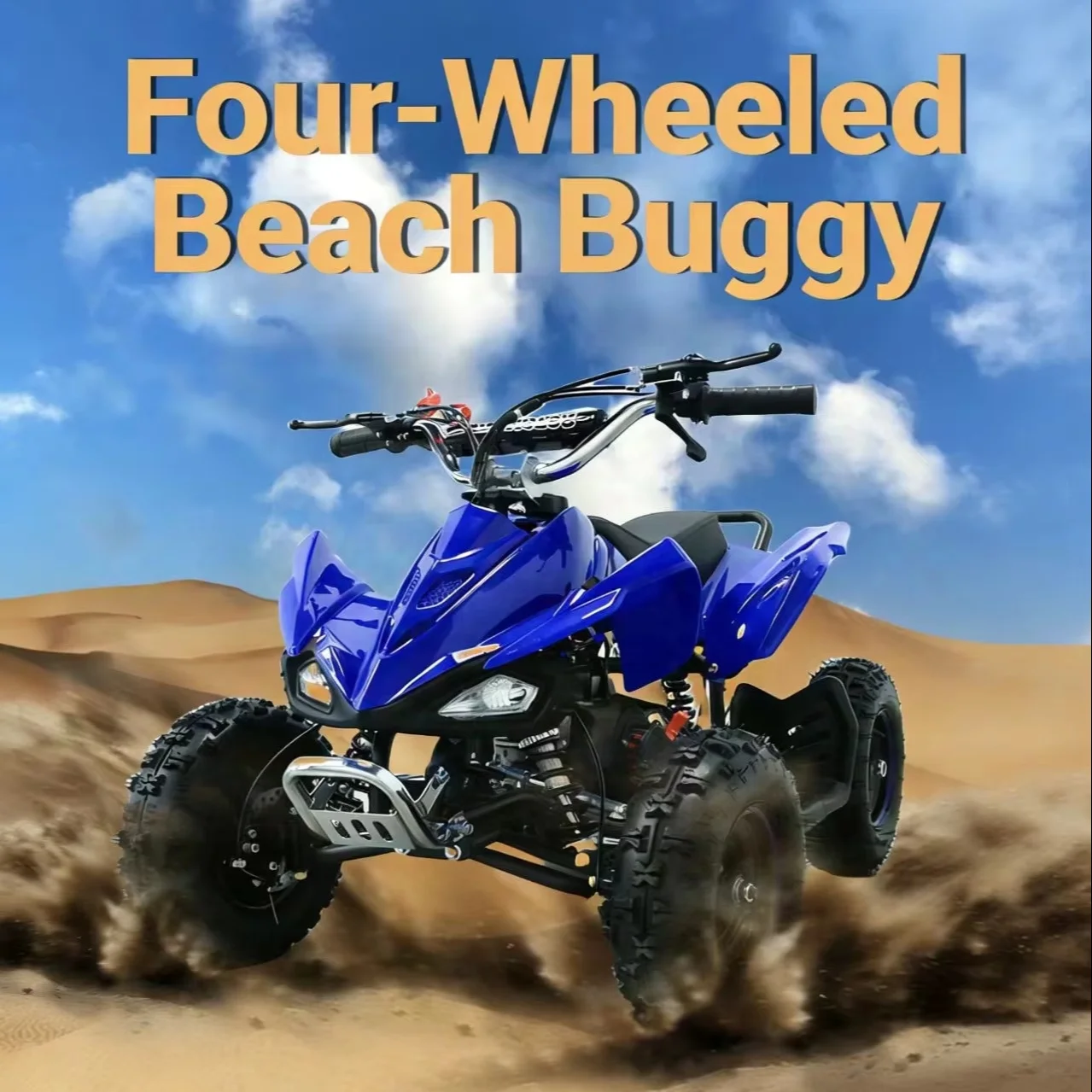 49cc Gas Powered Kids ATV Quad Bike 4 Wheeler Mini Off-Road All-Terrain Vehicle for Children Automatic Transmission