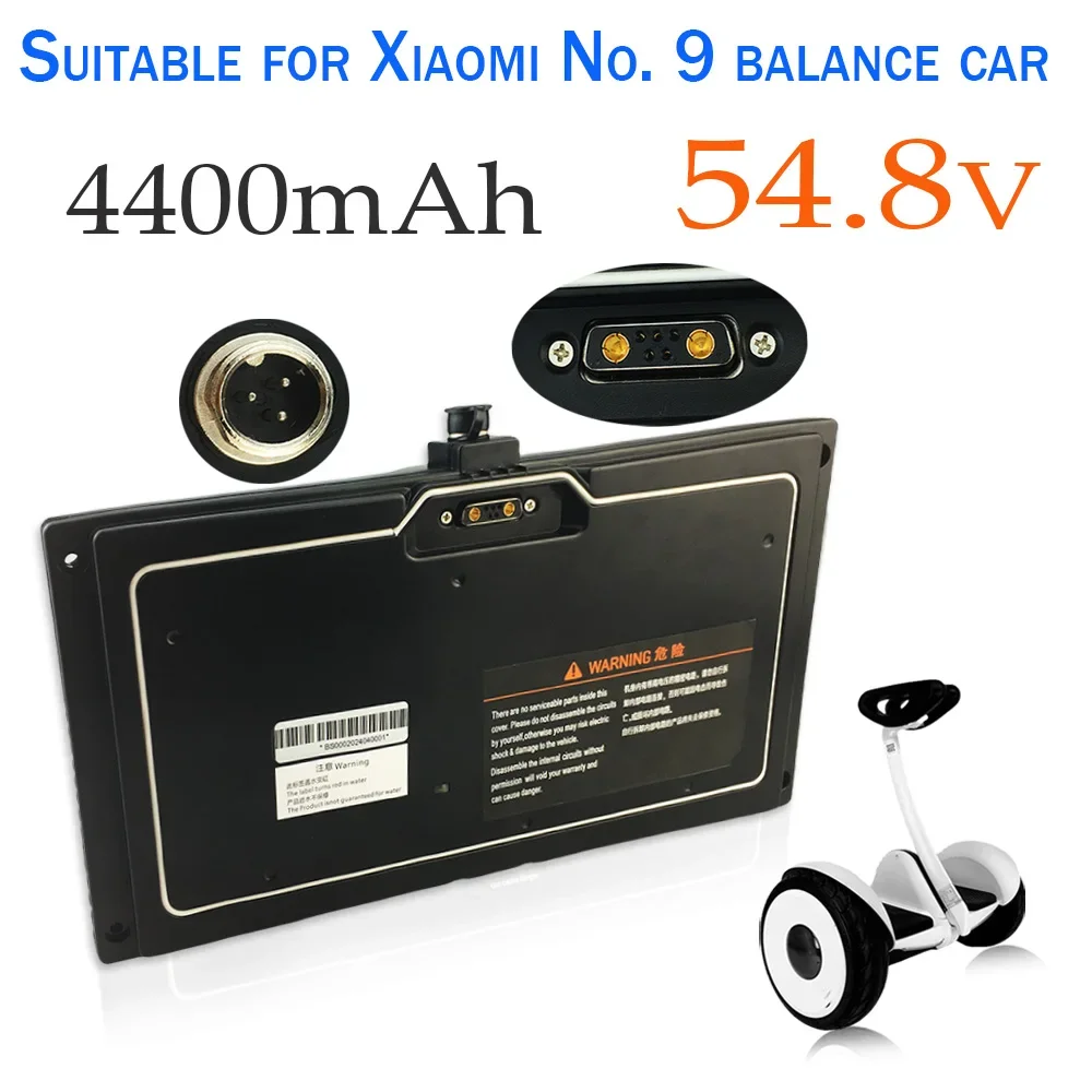 54.8V 4400mAh 3-pin Li-ion battery pack can be connected to the APP, suitable for the Xiaomi No. 9 balanced car battery