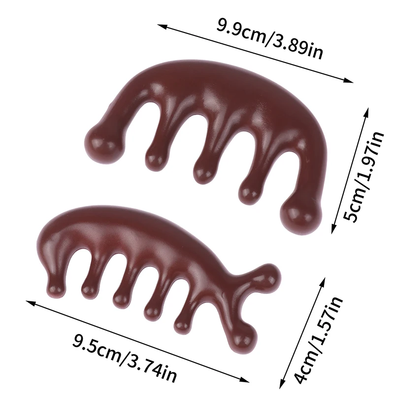 Терапевтическая Массажная расческа для головы лица, кожа головы, кожа головы, полимер для лица, массажер для тела с широкими зубами Gua Sha