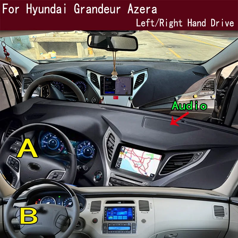 

For Hyundai Grandeur Azera Hyundai Genesis Coupe Dash Mat Dashmat Dashboard Cover Instrument Panel Sunscreen Pad Ornaments