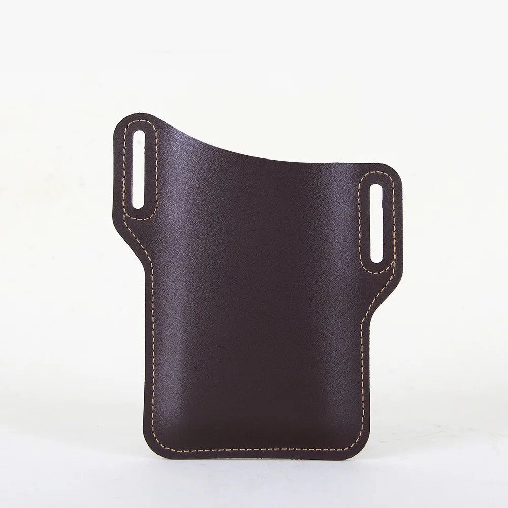 New Leather Mobile Phone Waist Bag Hanging Universal Sports Waist Bag Water-Resistant Multi-Function Phone Belt Bag Running