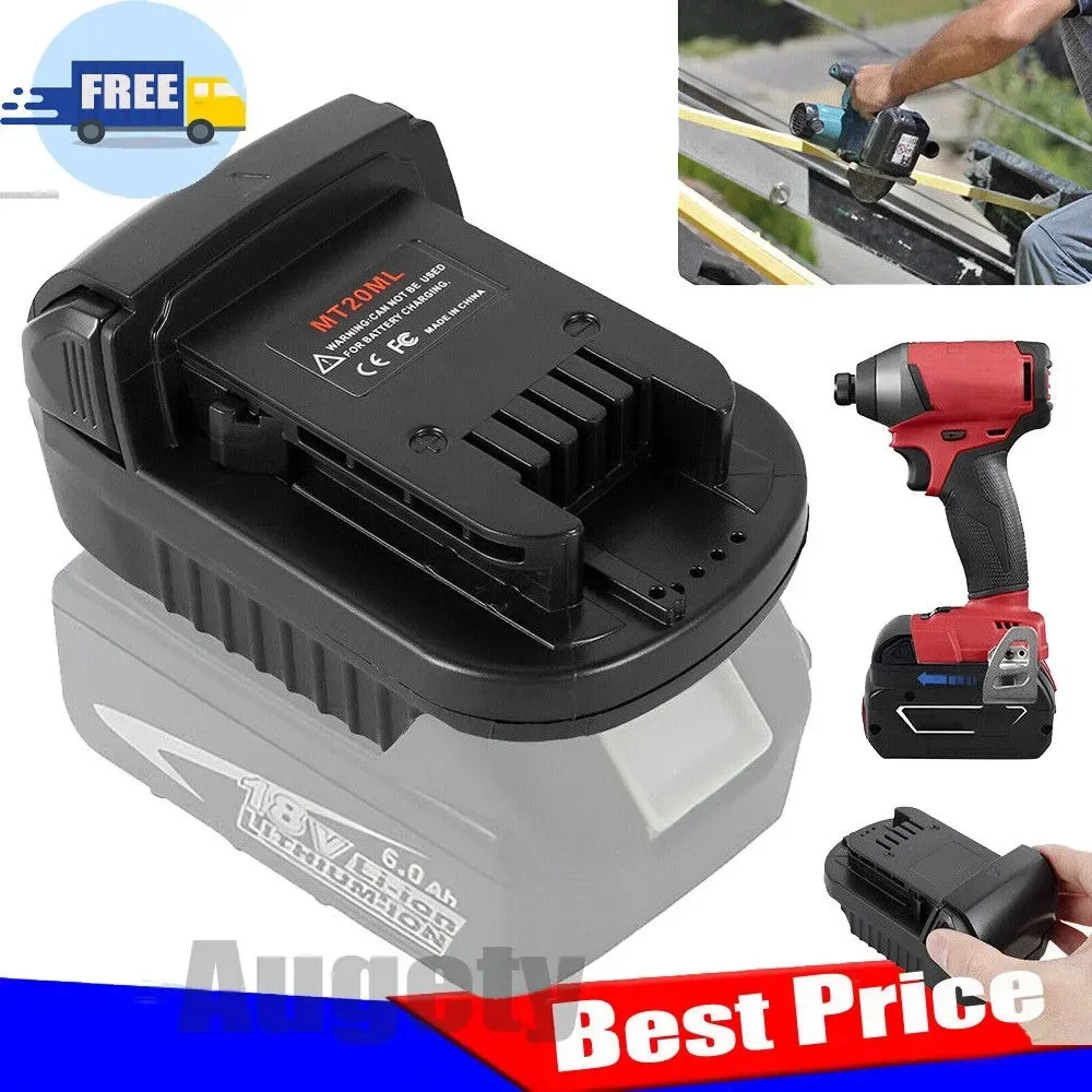 Adaptador Mt20ml para Makita Bateria Li-ion 18v Bl1830 Bl1860 Bl1815 Converter para Bateria de Lítio Milwaukee 18v