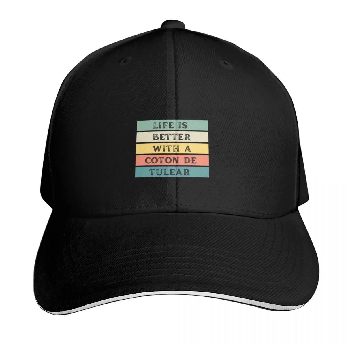 La vida es mejor con un Coton de Tulear. Me encanta mi Coton de Tulear. Gorra de béisbol para amantes de los perros, gorro con pompón, sombreros para mujeres y hombres.