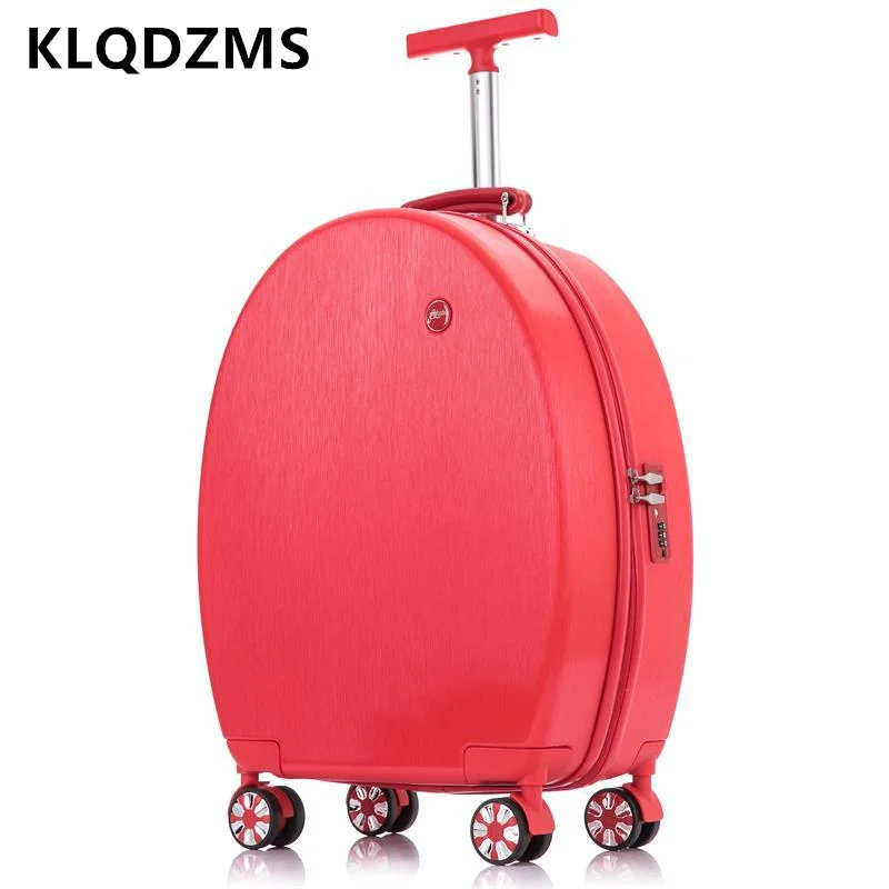 KLQDZMS-maleta de cabina pequeña para mujer, juego de viaje ABS + PC, bolsa de viaje con ruedas, equipaje rodante, 20 pulgadas