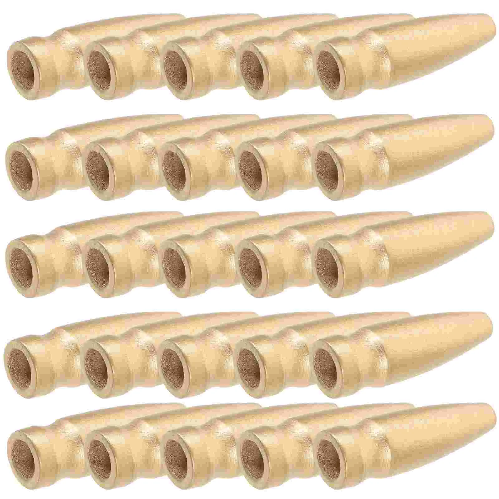 100 Pcs Flag Hand Cranked Wooden Flagpole Finial Use Tips Head Ornament Golden Toppers Replacement