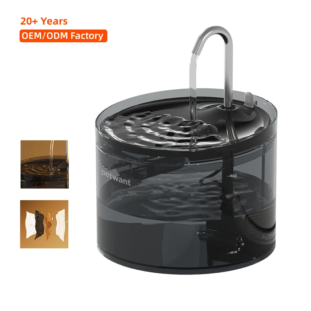 

2.2L Self-Cleaning Pet Water Fountain Stylish Detachable & Washable with Filter for Cats for Small Animals ABS Material