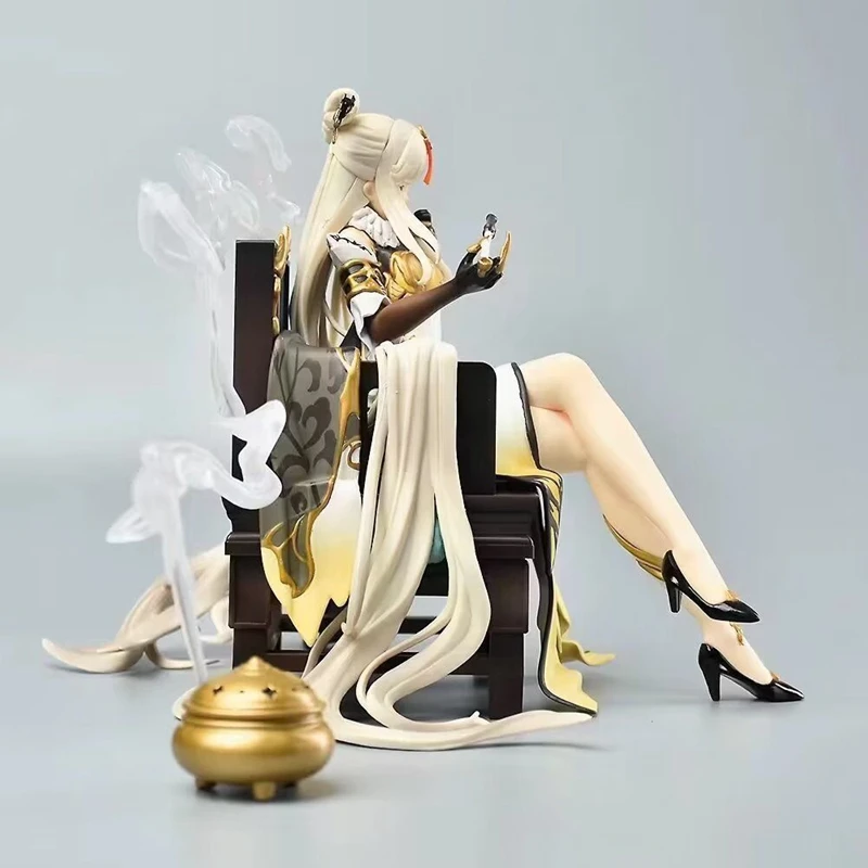 18cm Genshin Impact Ningguang Anime Figure Sitting Figure PVC Action Figure Sexy Model Doll Toy Sculpture Figure Collection Gift