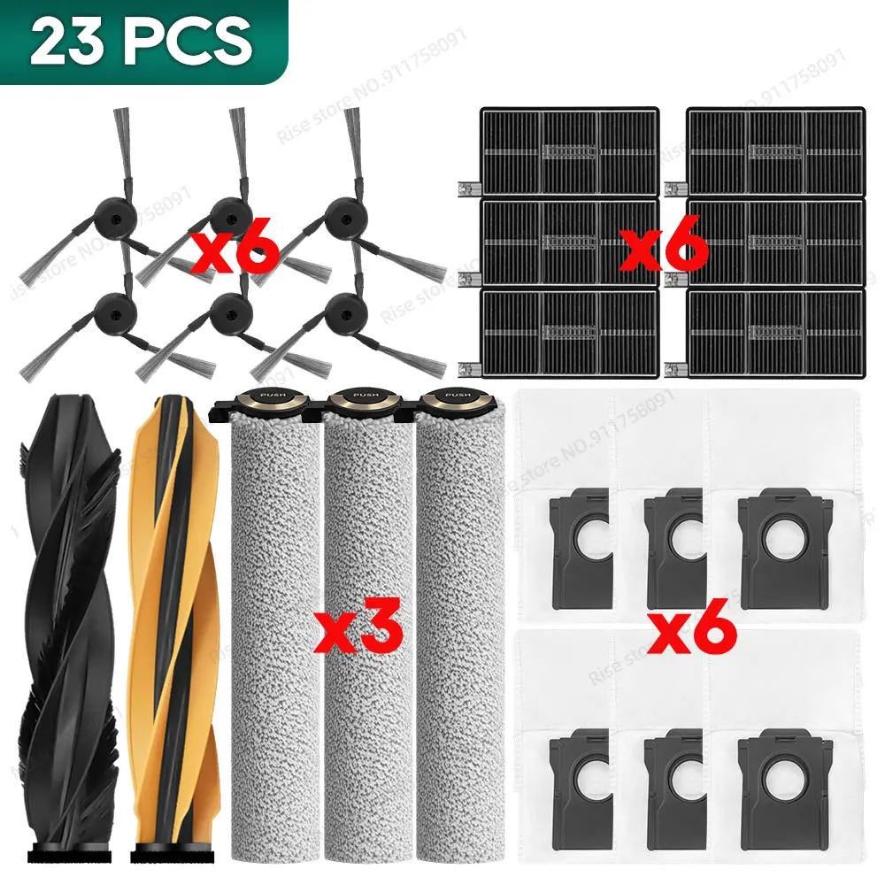 Kompatibel für (Dreame Aqua 10 Ultra Roller / Aqua 10 Roller) Zubehör Hauptbürste Hepa-Filter Roller Mop Ersatzteile