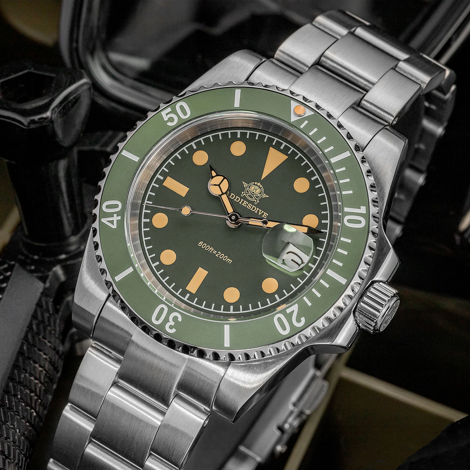 ADDIESDIVE Man Watch 41mm Luxury Ceramic Bezel 316L Stainless Steel 20Bar Waterproof Calendar C3 Luminous Diving Quartz Watches