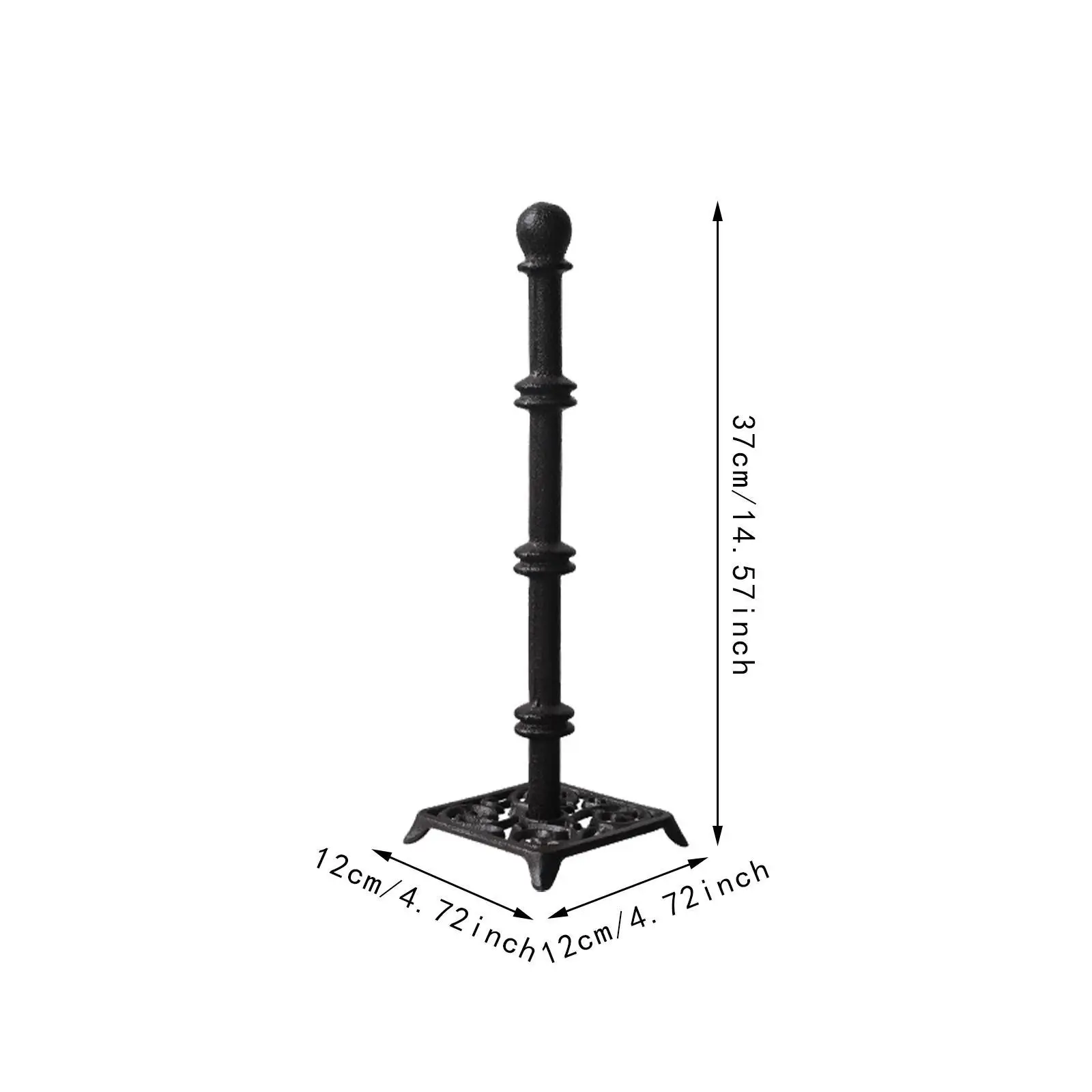 Paper Towel Holder Stable Simple Cast Iron Sturdy Kitchen Decor Toilet Paper Stand for Kitchen Toilet Home Countertop Restroom