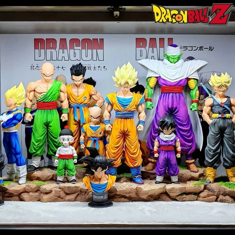 Hot 9pcs Dragon Ball Z Infinite Z Warrior Set Gk Figures Goku Gohan Vegeta Piccolo Torankusu Trendy Model Statue Decoration Gift