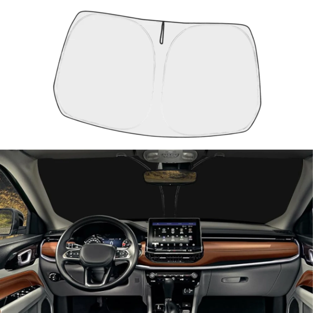 

for Jeep Compass 2017-2024 Car Front Windshield Sunshade Window Sun Shade Foldable Windscreen Protector Styling Accessories