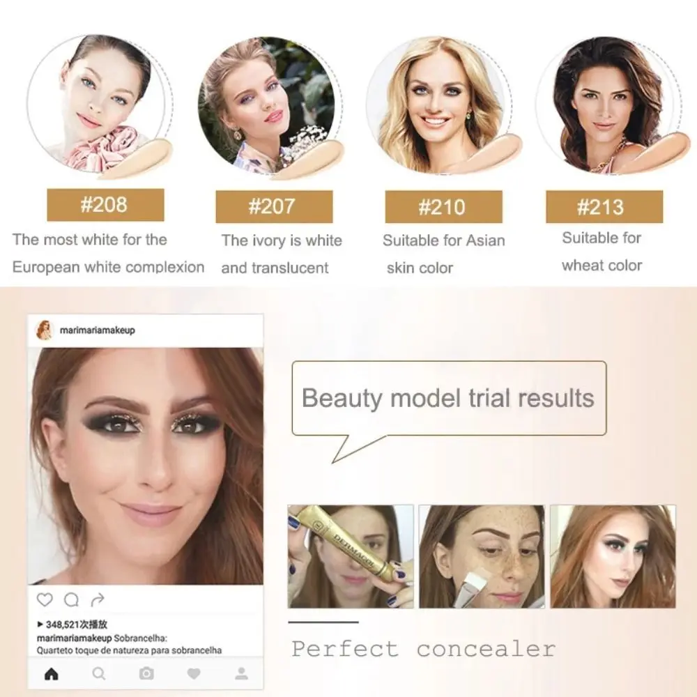 10 Color Concealer Cream Stick High Quality Waterproof Small Gold Tube Concealer Shaping Contour Universal