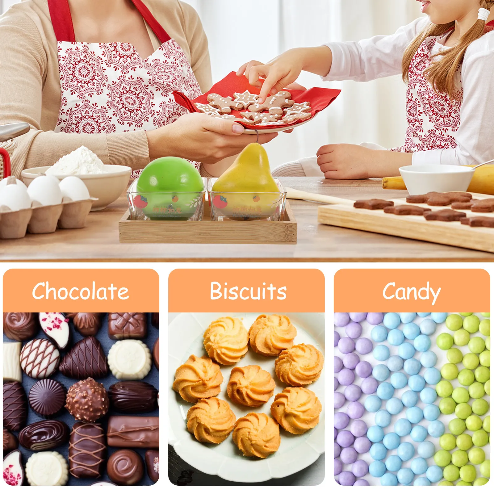 

1Set Detachable Compartment Fruit Platter Serving Dish for Parties Holidays Home Decor Snack Tray Dry Fruit Dish