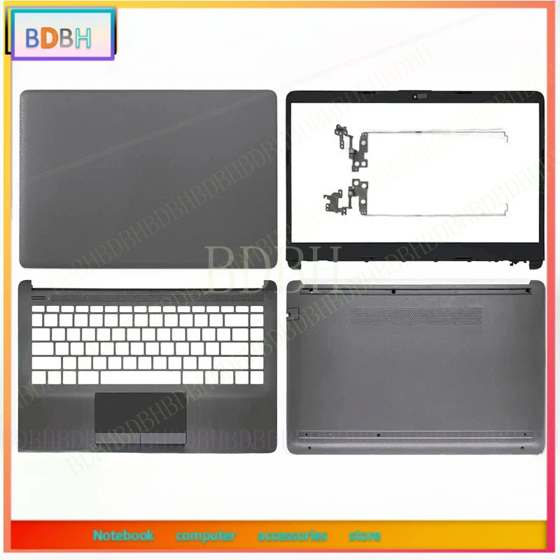 New For HP 240 G8 245 G8 14-CF 14-DF 14-DK 14-DP 14S-CR 14S-CF Laptop LCD Back Cover Front Bezel Hinge Palmrest Bottom Case Grey