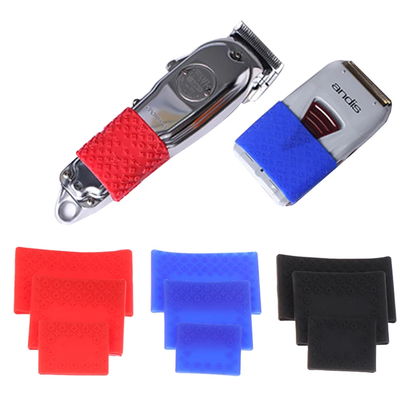 1PC Trimmer Grip Barber Hair Clipper Grip gomma Anti Slide Design Barber Bicycle Grips anelli decorativi in Silicone per parrucchieri